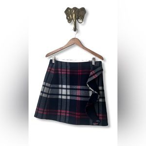 NWOT J. Crew Skirts J. Crew Plaid Double Serge Ruffle Mini | Size: 8
